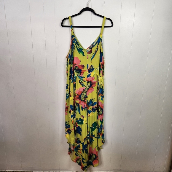 Ivy Street Funky Cropped Whimsy Jumpsuit Sleeveless Flowy Summer Dress Size 2X - Picture 2 of 13